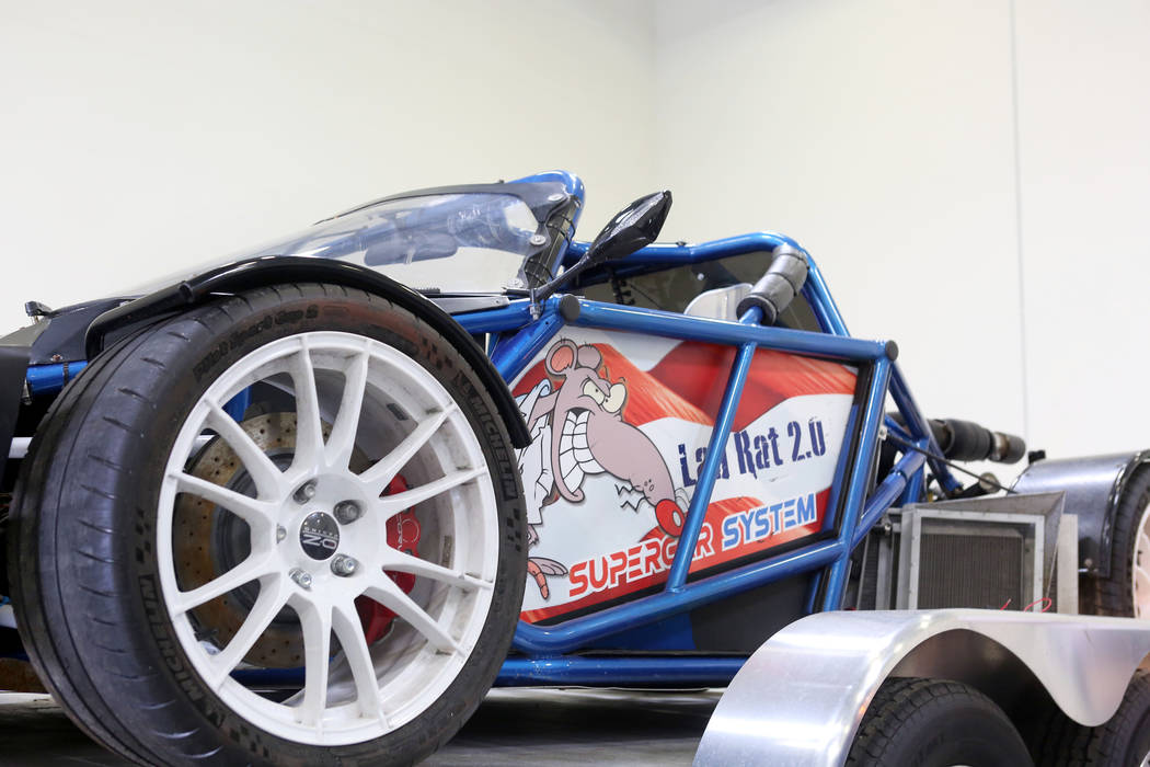Super System's Lab Rat, a prototype that's been through immense testing, at Supercar System in North Las Vegas, Wednesday, Sept. 20, 2017. Elizabeth Brumley Las Vegas Review-Journal