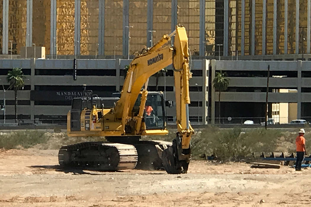Construction activity is seen Monday, Sept. 18, 2017, at the site of Raiders Stadium in Las Vegas. Jim Prather/ Las Vegas Review-Journal