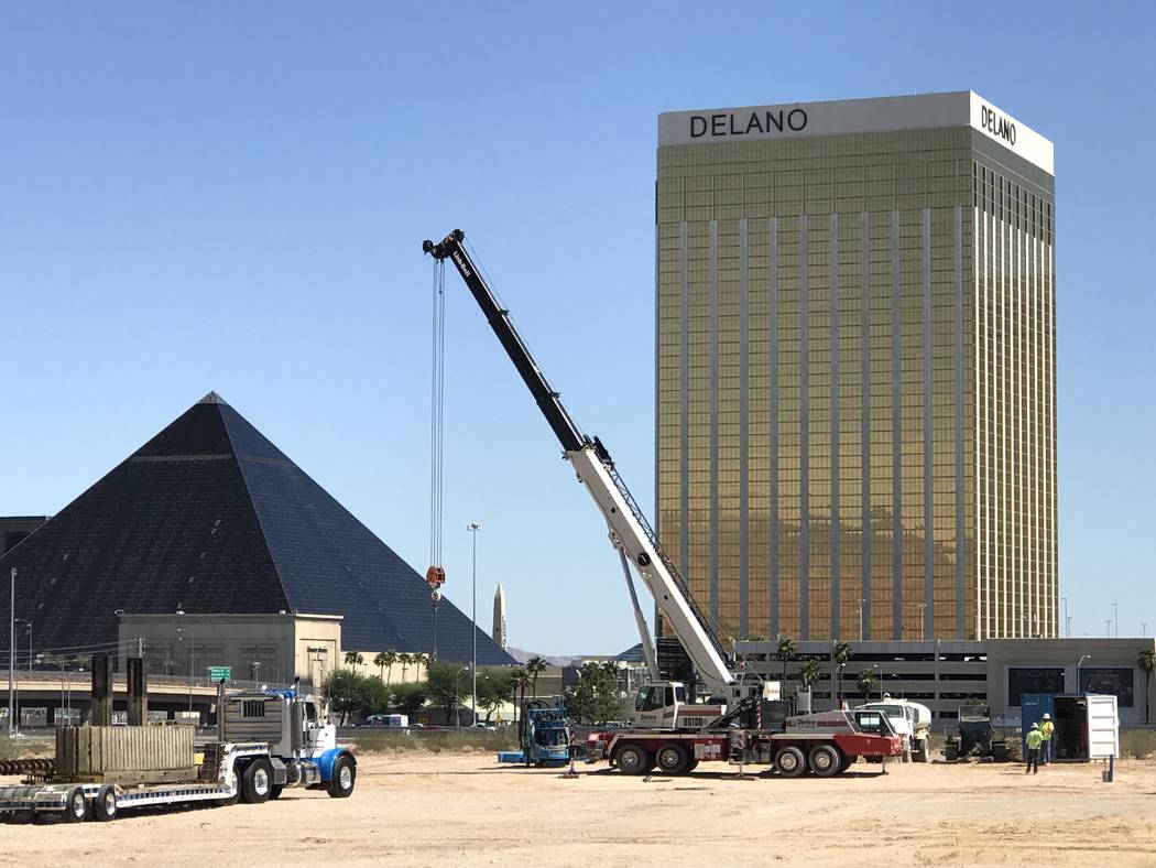 Construction activity is seen Monday, Sept. 18, 2017, at the site of Raiders Stadium in Las Vegas. Jim Prather/ Las Vegas Review-Journal