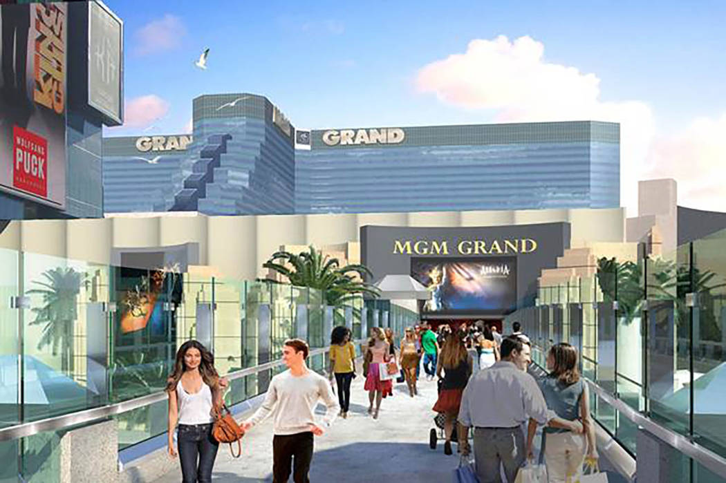 MGMtoNYNY pedestrian bridge reopening on Las Vegas Strip Las Vegas