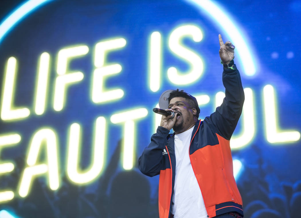 De La Soul's David Jude Jolicoeur performs on the Downtown Stage during the final day of the Life is Beautiful music and arts festival on Sunday, September 24, 2017, in Las Vegas. Benjamin Hager L ...