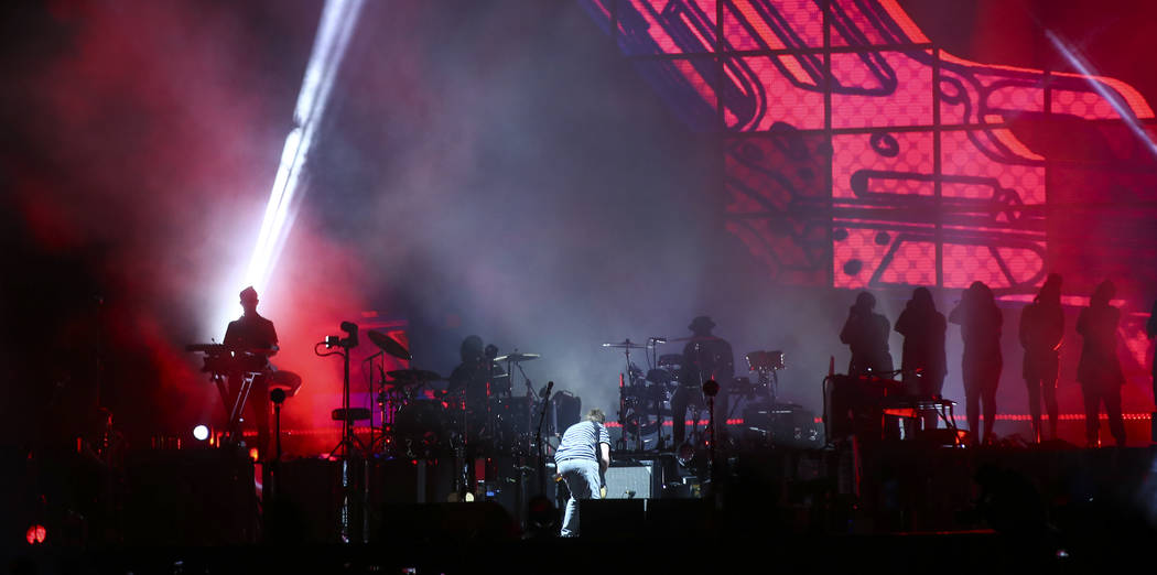 Gorillaz perform at the Downtown stage during the final day of the Life is Beautiful festival in downtown Las Vegas on Monday, Sept. 25, 2017. Chase Stevens Las Vegas Review-Journal @csstevensphoto