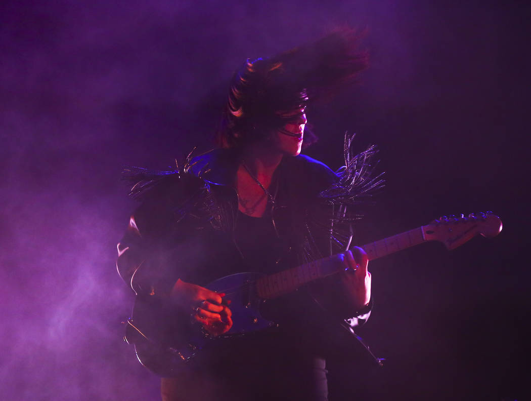 Romy Madley Croft of The xx performs at the Downtown stage during the final day of the Life is Beautiful festival in downtown Las Vegas on Sunday, Sept. 24, 2017. Chase Stevens Las Vegas Review-Jo ...