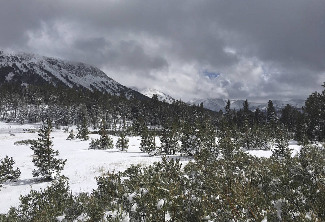 Snowfall start of fall in the Sierra Nevada Las Vegas Review
