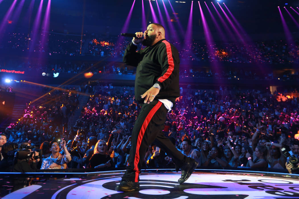 DJ Khaled performs onstage during the 2017 iHeartRadio Music Festival at T-Mobile Arena on September 23, 2017 in Las Vegas, Nevada.  (Photo by Rich Fury/Getty Images for iHeartMedia)