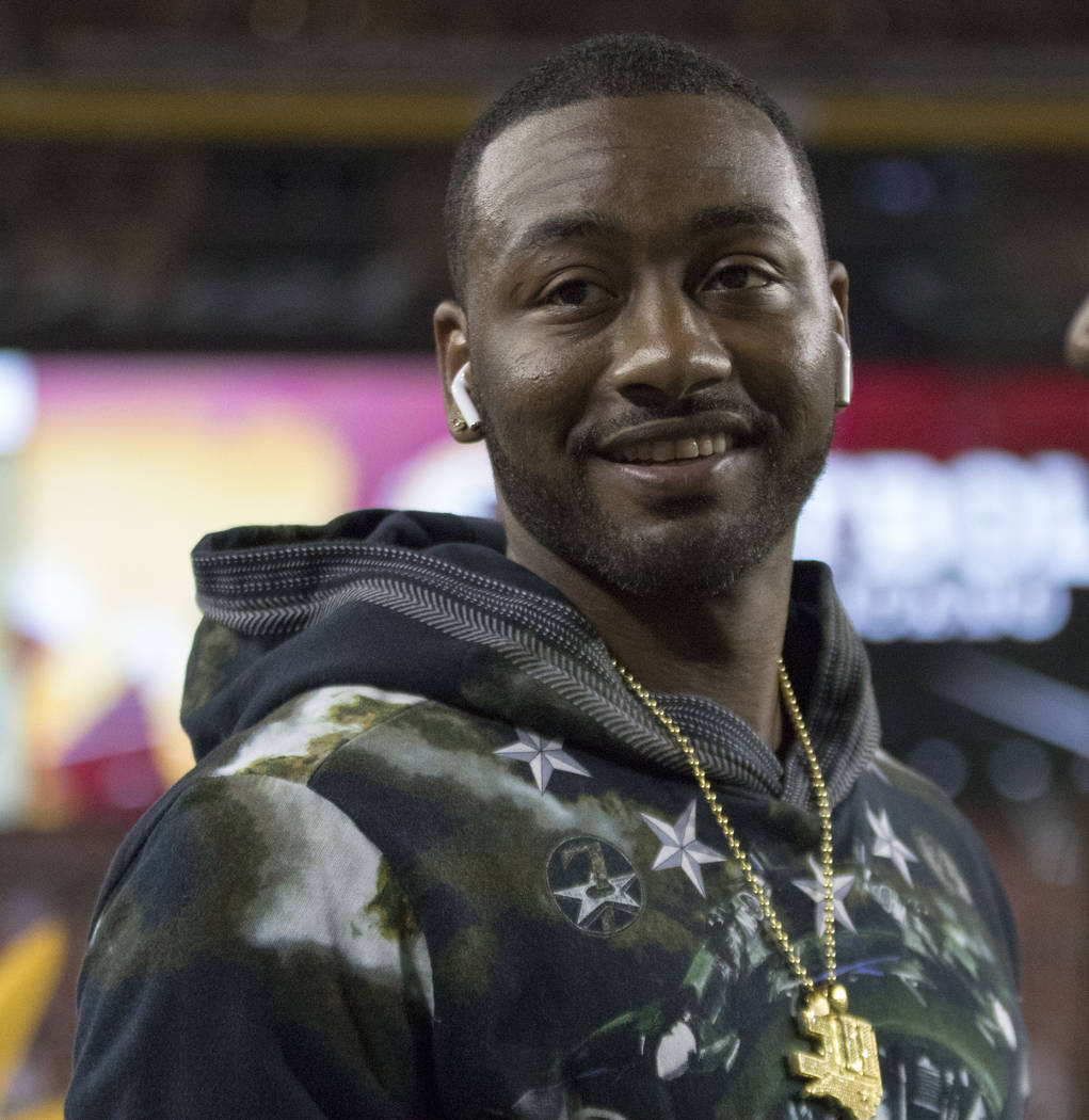Washington Wizards point guard John Wall on FedEx Field before the Washington Redskins game against the Oakland Raiders in Landover, Maryland, Sunday, Sept. 24, 2017. Heidi Fang Las Vegas Review-J ...