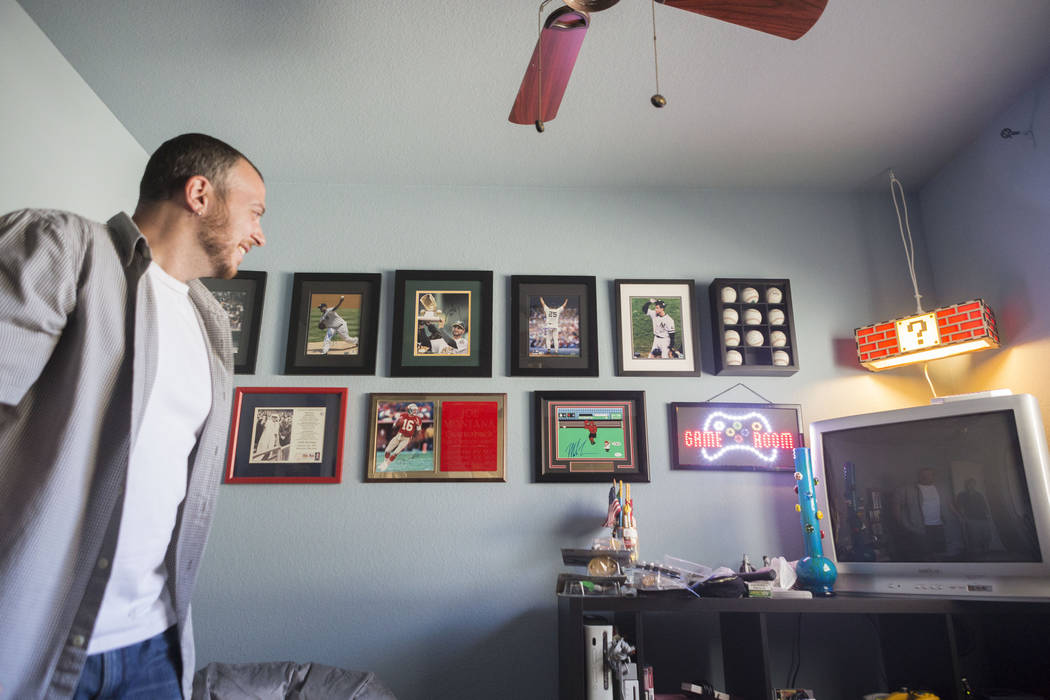 Mike DePalo in the game room of his recently purchased home in Las Vegas, Monday, Sept. 25, 2017. (Elizabeth Brumley/Las Vegas Review-Journal)