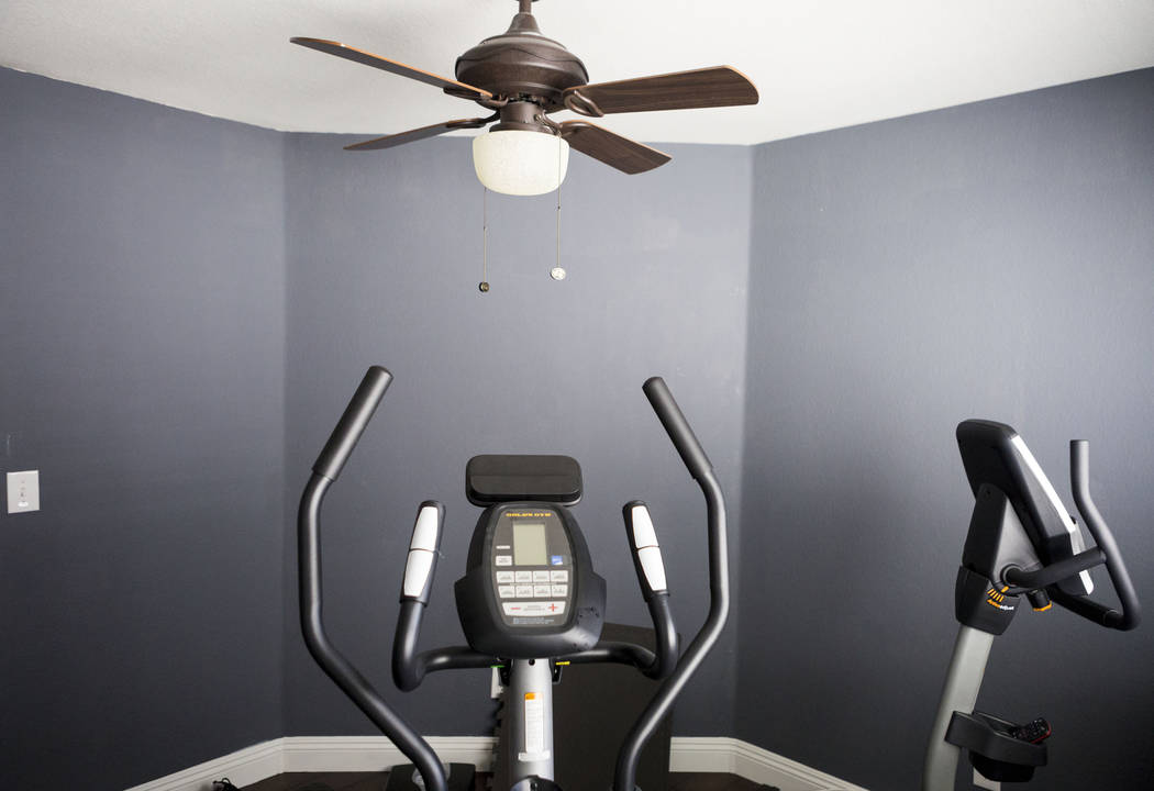 A room turned into a work out space in the recently purchased home of Sarah and Mike DePalo, in Las Vegas, Monday, Sept. 25, 2017. (Elizabeth Brumley/Las Vegas Review-Journal)
