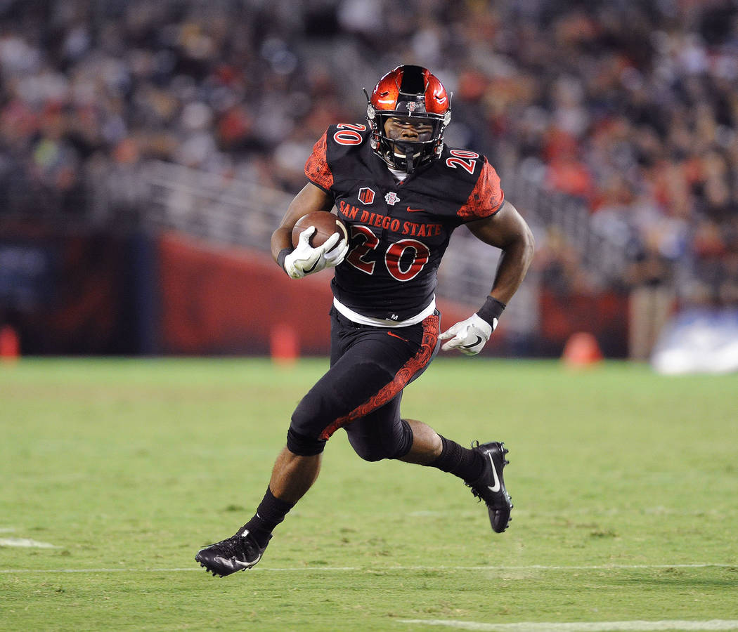 San Diego State running back Rashaad Penny leads the Mountain West with 823...