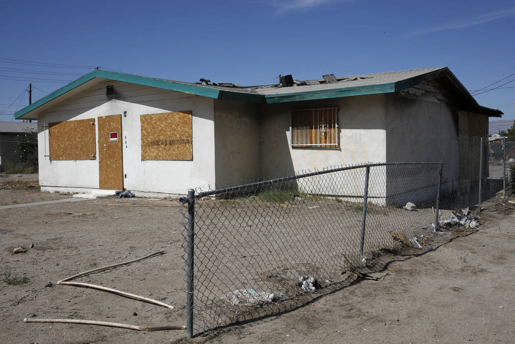 A boarded-up house in the historic Westside on McWilliams Avenue on Friday, Sept. 29, 2017, in Las Vegas. Bizuayehu Tesfaye Las Vegas Review-Journal @bizutesfaye