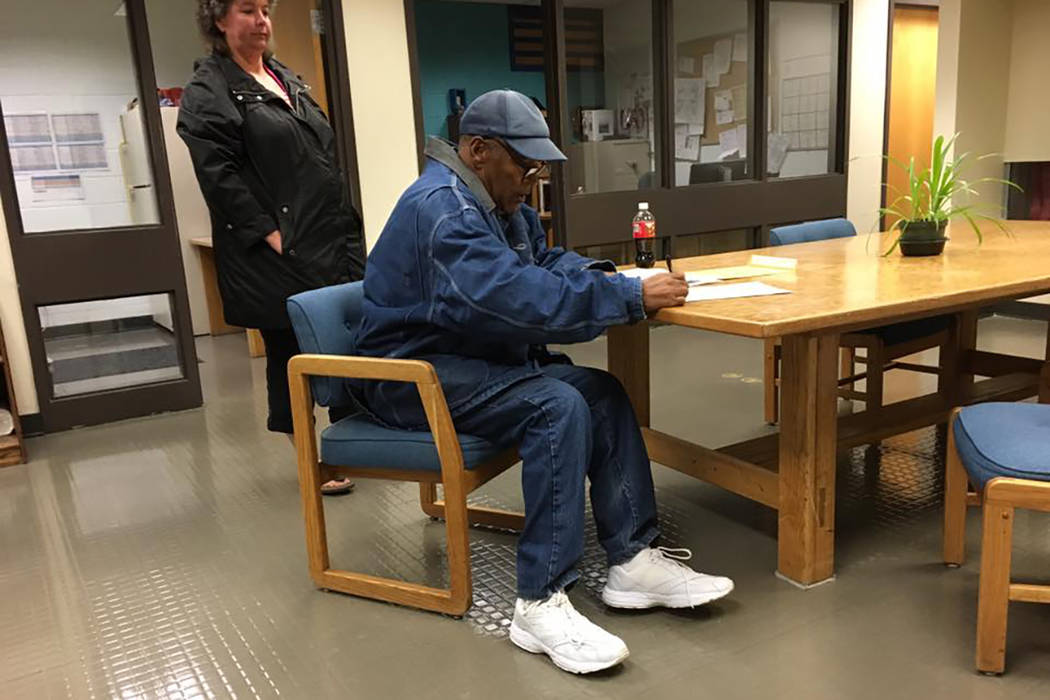 O.J. Simpson is released from Lovelock Correctional Center in Northern Nevada early Sunday morning, Oct. 1, 2017. (Nevada Department of Corrections)
