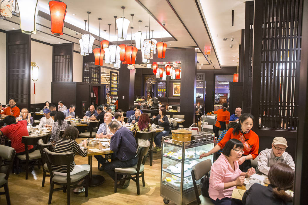 Guests enjoy dim sum at Ping Pang Pong on Wednesday, September 27, 2017, at Gold Coast hotel/ca ...