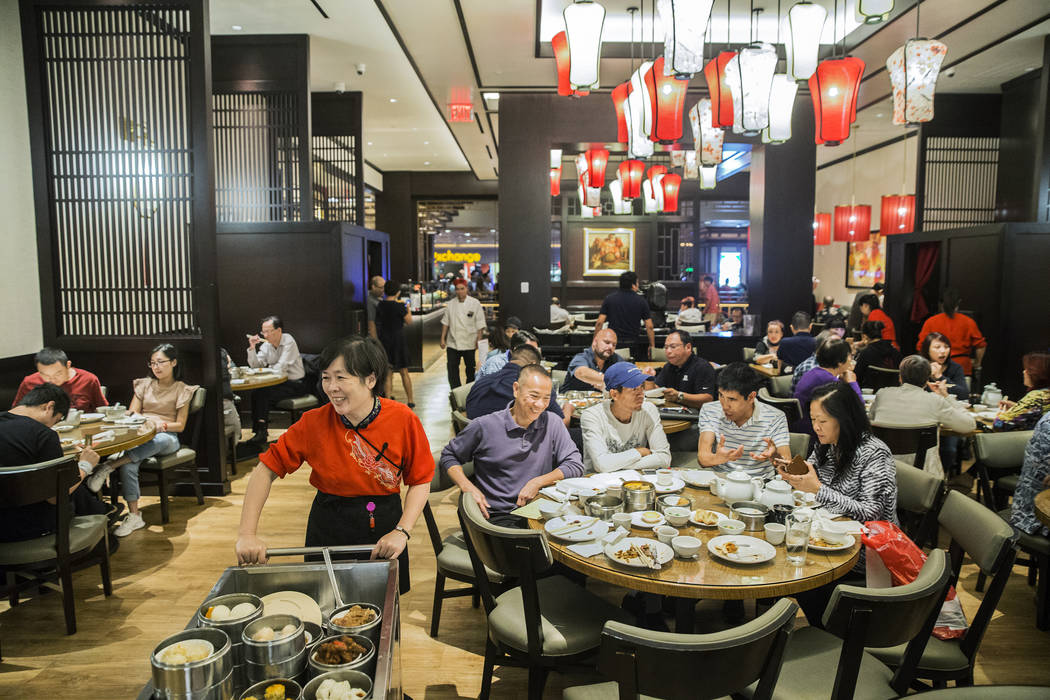 Guests enjoy dim sum at Ping Pang Pong on Wednesday, September 27, 2017, at Gold Coast hotel/ca ...