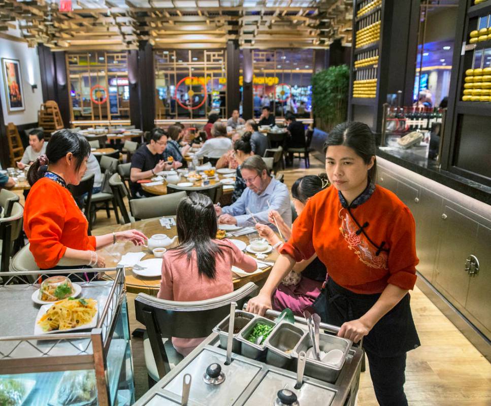 Guests enjoy dim sum at Ping Pang Pong on Wednesday, September 27, 2017, at Gold Coast hotel/ca ...