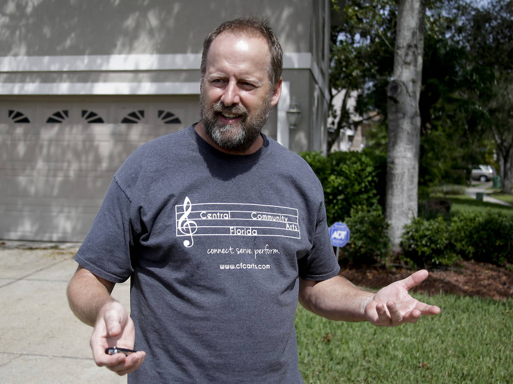 Eric Paddock, brother of Las Vegas gunman Stephen Paddock, speaks to reporters near his home, Monday, Oct. 2, 2017, in Orlando, Fla. Paddock told the Orlando Sentinel: &quot;We are completely  ...
