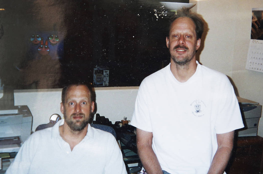 This undated photo provided by Eric Paddock shows him at left with his brother, Las Vegas gunman Stephen Paddock at right. Stephen Paddock opened fire on the Route 91 Harvest Festival on Sunday, O ...