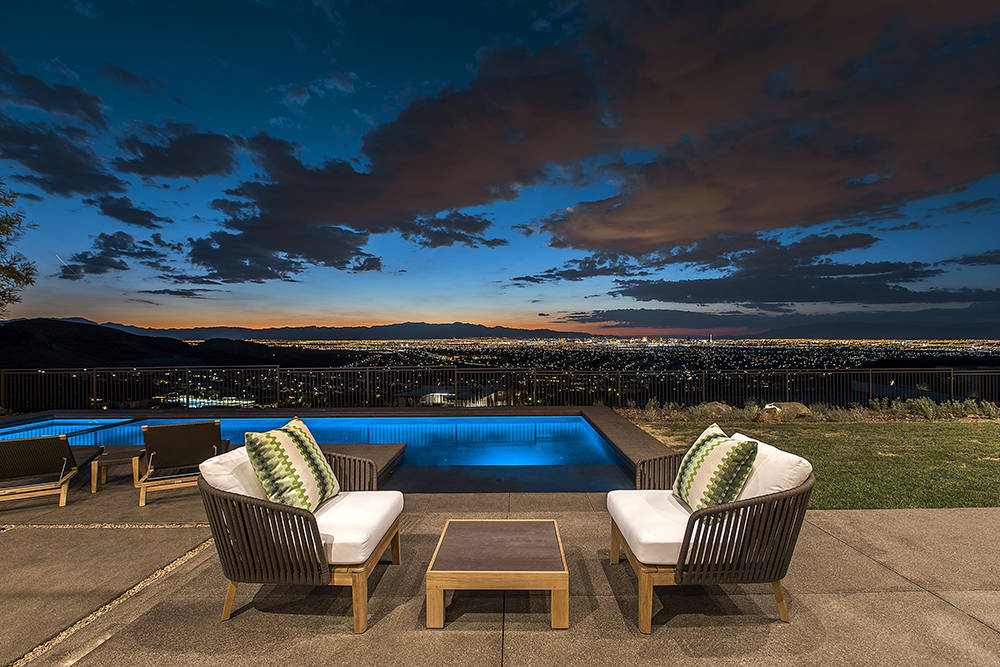 The home has sweeping views of the Las Vegas Valley. (Ascaya)