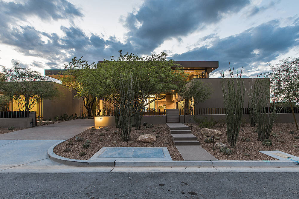 Los Angeles-based design-build firm Marmol Radziner also designed the home's landscaping. (Ascaya)