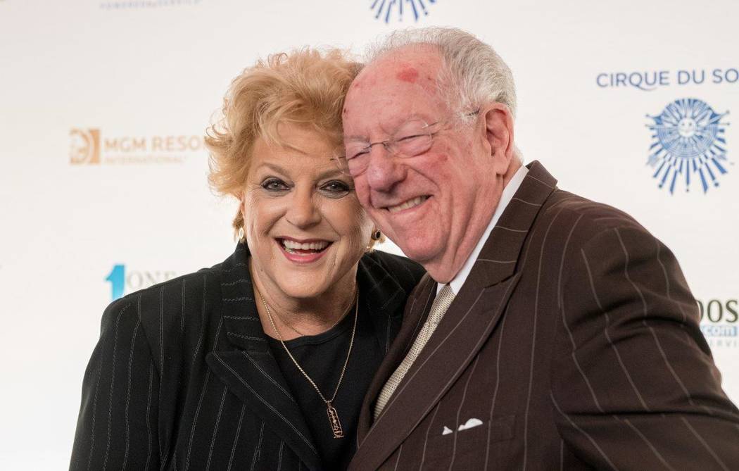 Mayor Carolyn Goodman and former Mayor Oscar Goodman arrive on the blue carpet for the fifth-annual "One Night for One Drop" by Cirque du Soleil at "Zumanity" Theater at New York-New York on Frida ...