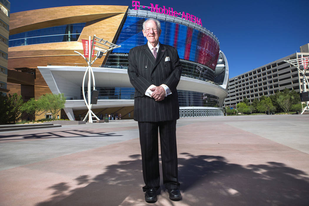 Former Las Vegas Mayor Oscar Goodman stands for a photo near T-Mobile Arena on Friday, June 17, 2016. Goodman helped plant the seeds for an NHL team when he met with the league back in 1999. Jeff ...