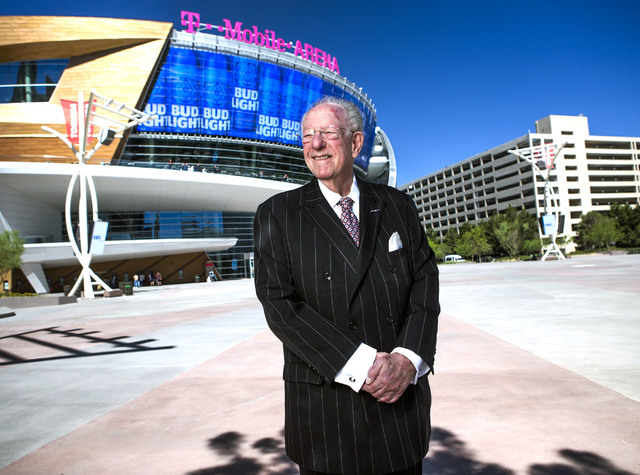 Former Las Vegas Mayor Oscar Goodman stands for a photo near T-Mobile Arena on Friday, June 17, 2016. Goodman helped plant the seeds for an NHL team when he met with the league back in 1999. Jeff ...