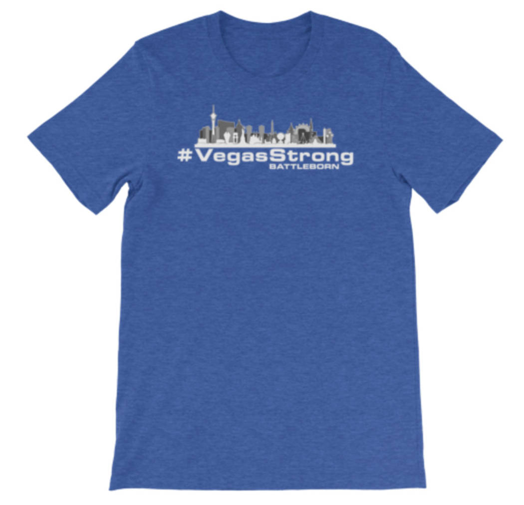 "VegasStrong" T-shirts from driversforvegas.com. All proceeds will be donated to the Support Las Vegas
campaign benefitting the Direct Impact Fund. (driveforvegas.com)
