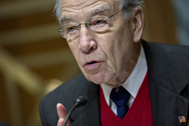 Sen. Charles "Chuck" Grassley. Bloomberg photo by Andrew Harrer.