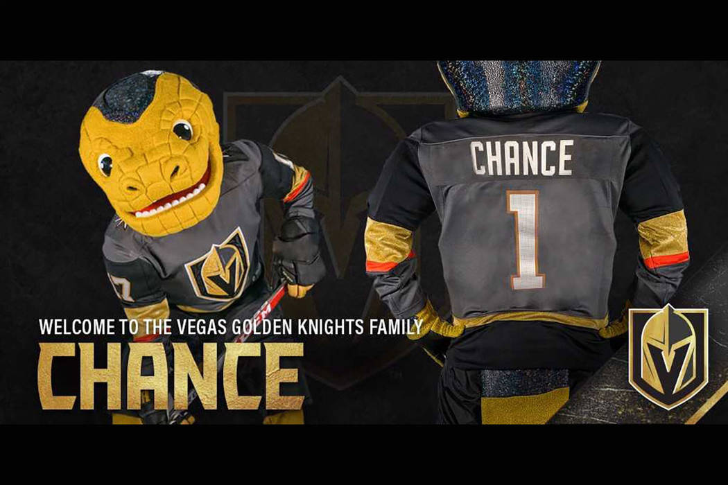 Chance, the Vegas Golden Knights' mascot (@GoldenKnights/Twitter)