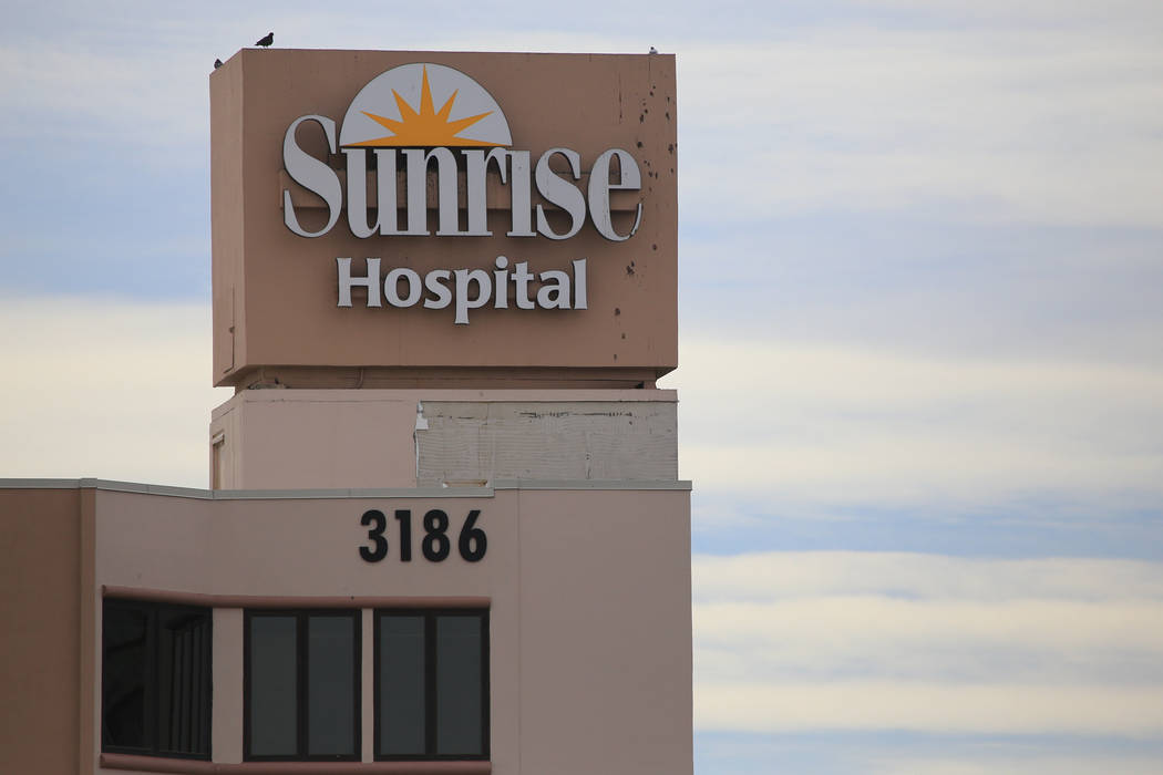 Sunrise Hospital in Las Vegas. Brett Le Blanc/Las Vegas Review-Journal Follow @bleblancphoto
