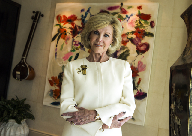 Elaine Wynn, philanthropist and cofounder of Wynn Resorts, poses for a photo on Thursday, April 23, 2015. (Jeff Scheid/Las Vegas Review-Journal) Follow Jeff Scheid on Twitter @jlscheid