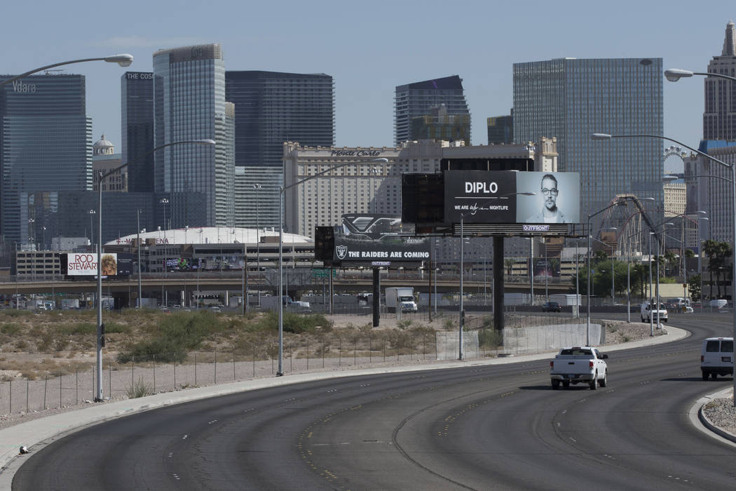 The Raiders stadium site in Las Vegas near Russell Road and Dean Martin Drive on Tuesday, Aug. 15, 2017. Heidi Fang Las Vegas Review-Journal @HeidiFang
