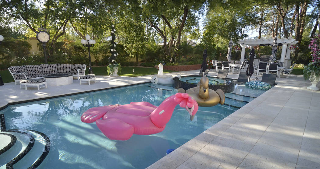 Part of the appeal of the Eagle Hills home in Summerlin for Las Vegas entertainer Frank Marino and his partner, Alex Schechter, vice president of SPI Entertainment, was the big backyard. (Bill Hug ...