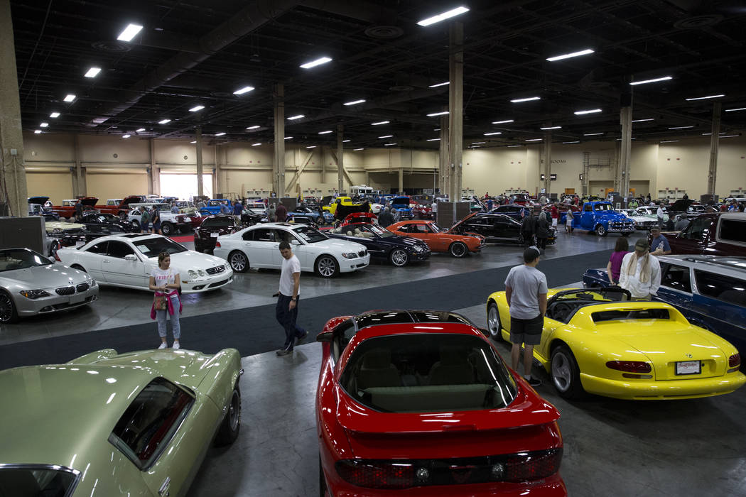 The Barrett-Jackson car auction showroom floor at the Mandalay Bay Convention Center in Las Vegas, Friday, Oct. 20, 2017. Erik Verduzco Las Vegas Review-Journal @Erik_Verduzco