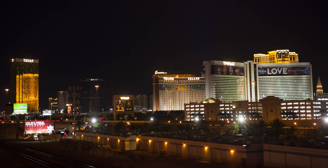 A portion of the Las Vegas skyline as shown from the Rio hotel-casino on Tuesday, May 23, 2017. Chase Stevens Las Vegas Review-Journal @csstevensphoto