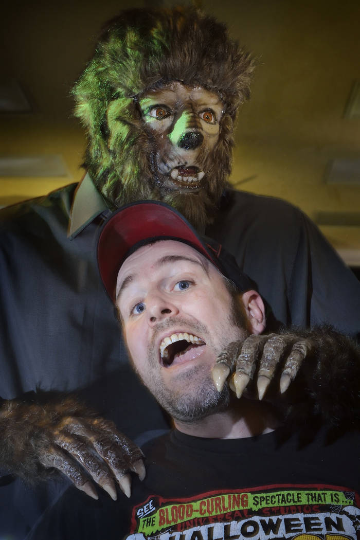 Tom Devlin, owner of Tom Devlin’s Monster Museum, is shown with one of his exhibits at 1310 Nevada Highway in Boulder City on Friday, Oct. 27, 2017. Bill Hughes/Las Vegas Review-Journal