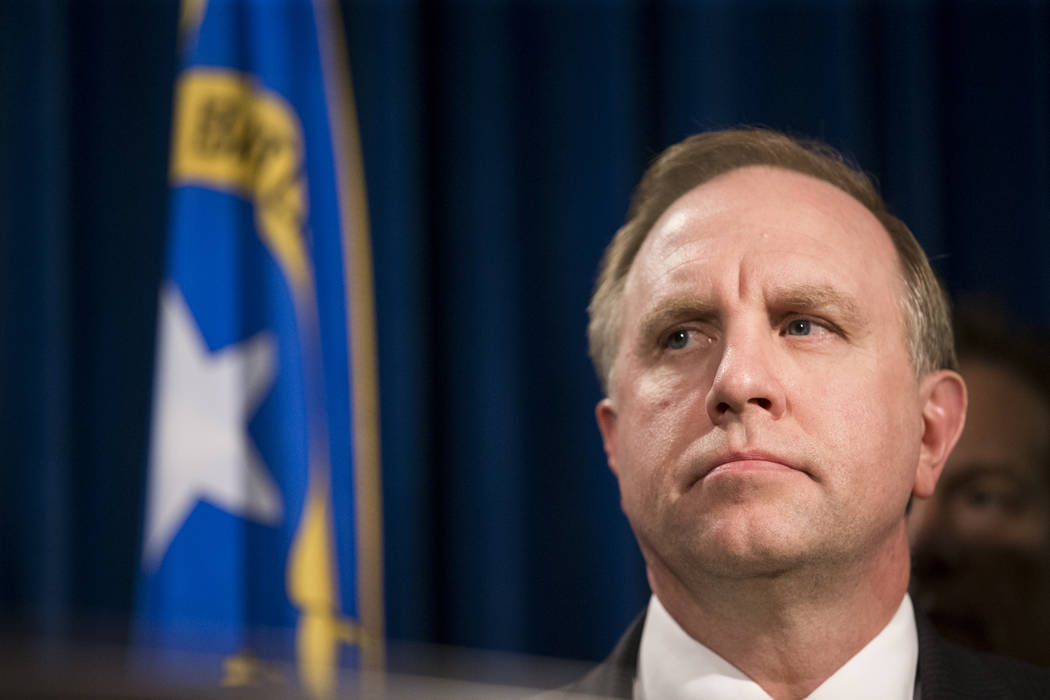 Aaron C. Rouse, special agent in charge for the FBI in Nevada, during a press conference on the mass shooting, at the Las Vegas Metropolitan Police Department headquarters in Las Vegas, Wednesday ...