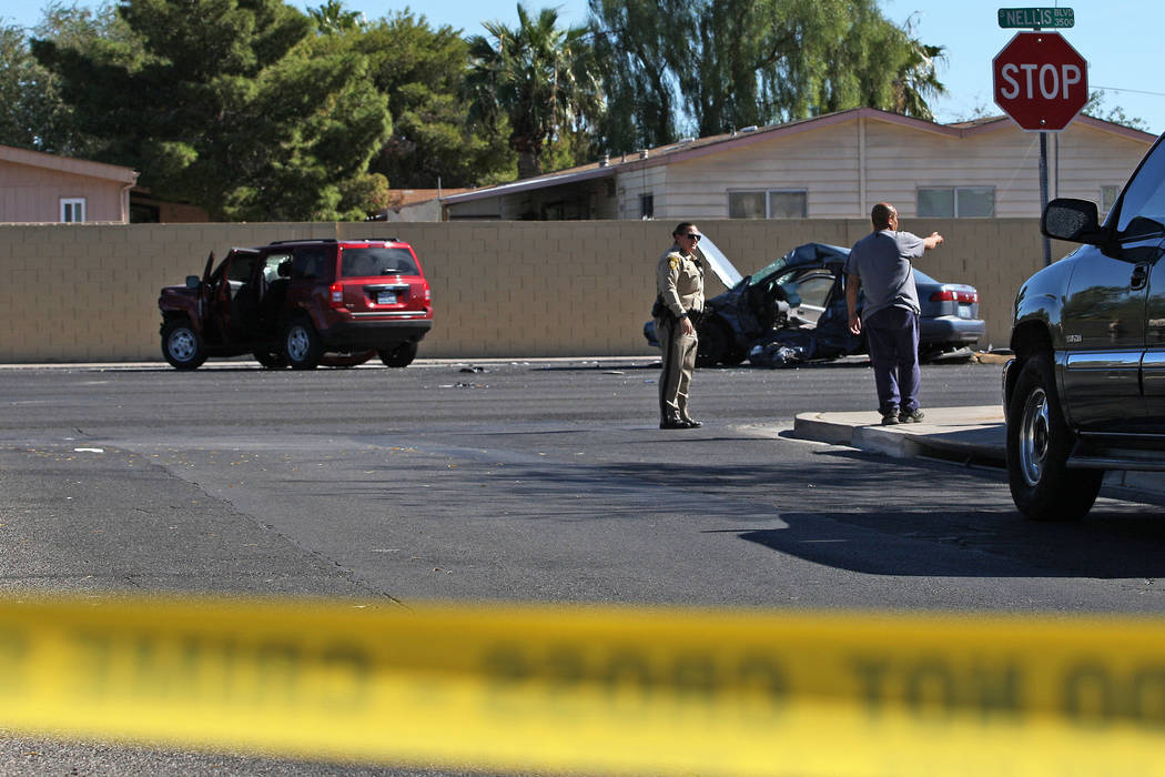 1 killed in traffic crash in southeastern Las Vegas