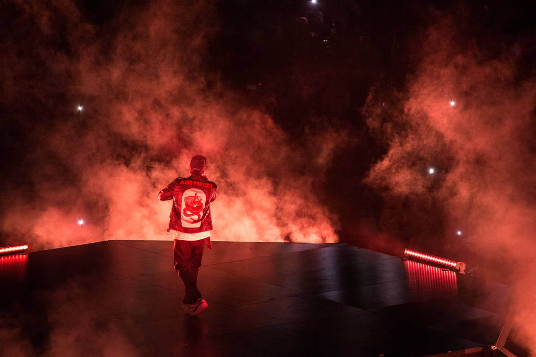 Rapper Jay-Z performs in concert during his &quot;4:44&quot; Tour at the T-Mobile Arena in Las Vegas, Saturday, Oct. 28, 2017. Joel Angel Juarez Las Vegas Review-Journal @jajuarezphoto