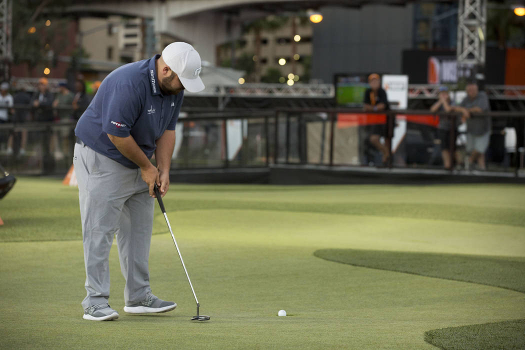 Colt Knost participates in the Major Series of Putting in Las Vegas on Tuesday, Oct. 31, 2017. Bridget Bennett Las Vegas Review-Journal @BridgetKBennett