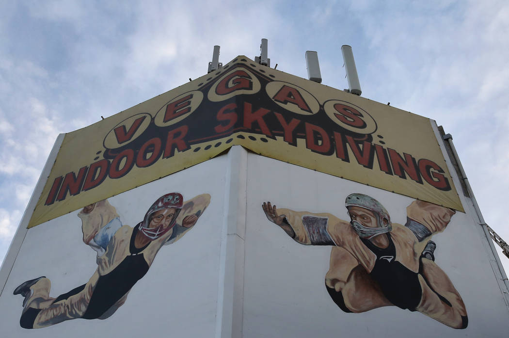 Vegas Indoor Skydiving at 200 Convention Center Drive Tuesday Oct. 31, 2017. Bizuayehu Tesfaye/Las Vegas Review-Journal @bizutesfaye