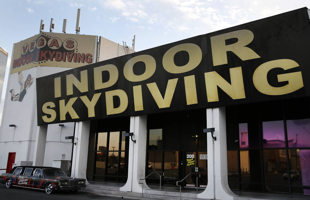 Vegas Indoor Skydiving at 200 Convention Center Drive Tuesday Oct. 31, 2017. Bizuayehu Tesfaye/Las Vegas Review-Journal @bizutesfaye