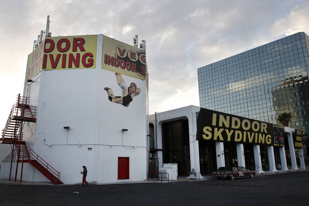Vegas Indoor Skydiving at 200 Convention Center Drive Tuesday Oct. 31, 2017. Bizuayehu Tesfaye/Las Vegas Review-Journal @bizutesfaye