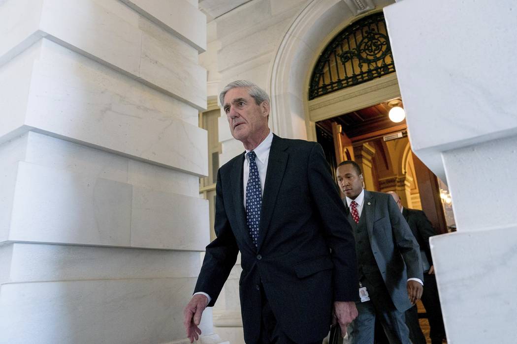 In this June 21, 2017 photo, Special Counsel Robert Mueller departs Capitol Hill following a closed door meeting in Washington. (AP Photo/Andrew Harnik)