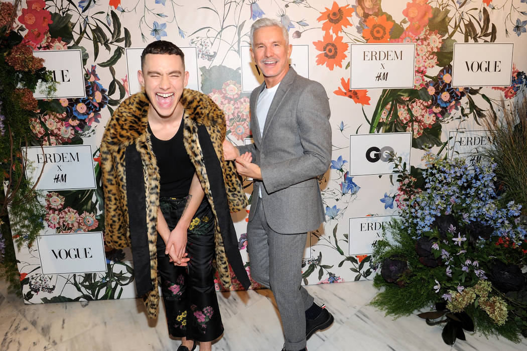 Olly Alexander of Years & Years and Baz Luhrmann attend the ERDEM X H&M Exclusive Event at H&M Flagship Fifth Avenue Store on October 24, 2017 in New York City.  (Photo by Brad Barket/ ...