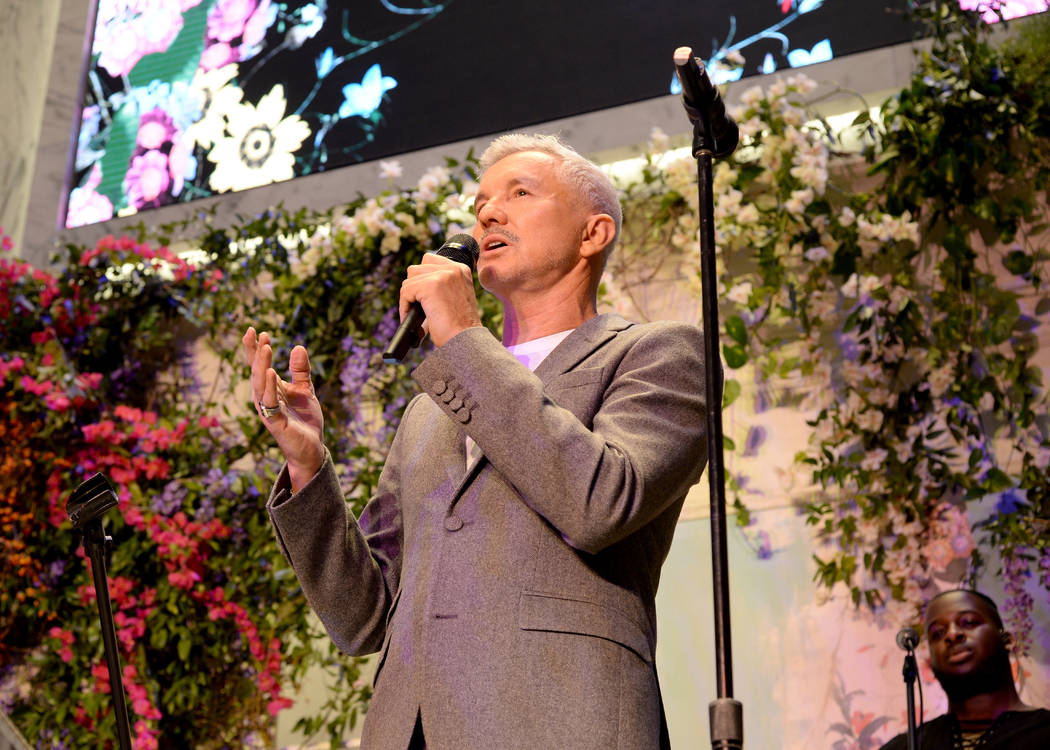 NEW YORK, NY - OCTOBER 24: Baz Luhrmann speaks at the ERDEM X H&M Exclusive Event at H&M Flagship Fifth Avenue Store on October 24, 2017 in New York City.  (Photo by Andrew Toth/Getty Imag ...