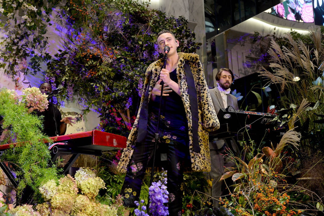 NEW YORK, NY - OCTOBER 24: Olly Alexander and Mikey Goldsworthy of Years & Years perform at the ERDEM X H&M Exclusive Event at H&M Flagship Fifth Avenue Store on October 24, 2017 in Ne ...