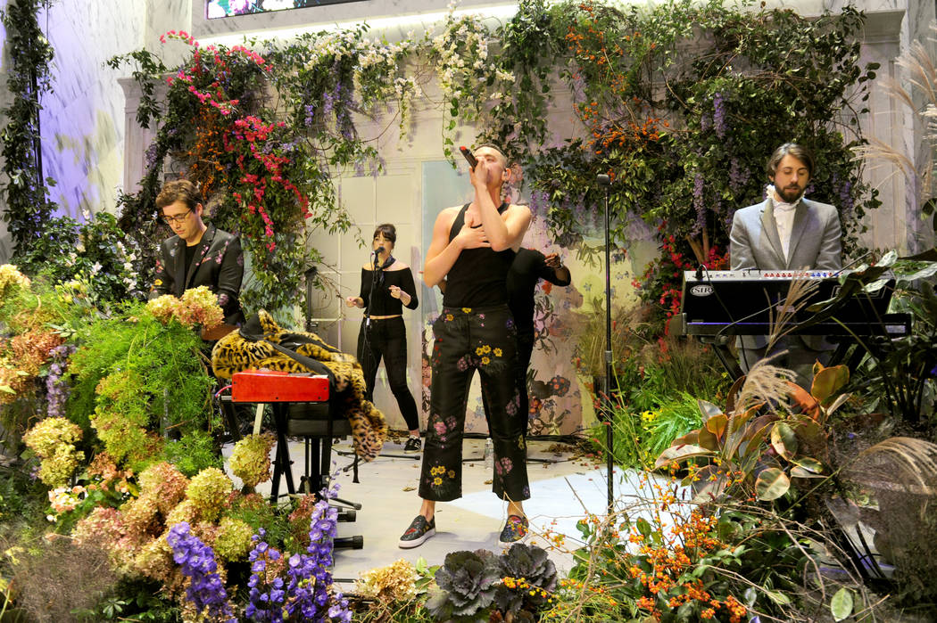 NEW YORK, NY - OCTOBER 24:  Emre Turkmen, Olly Alexander, and Mikey Goldsworthy of Years & Years perform at the ERDEM X H&M Exclusive Event at H&M Flagship Fifth Avenue Store on Octobe ...