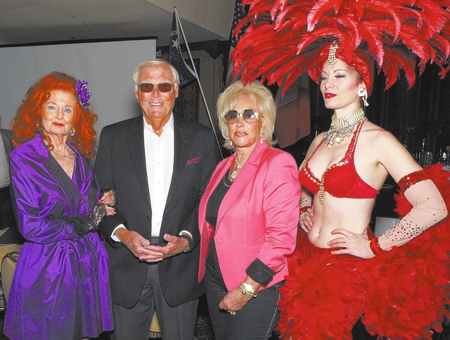 Tempest Storm, from left, Adam West, Annee Nounna and
Venna Roseland