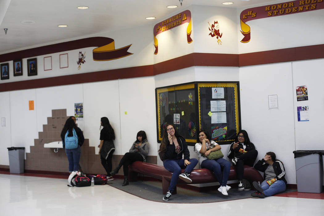 Students on lunch break at El Dorado High School in Las Vegas, Wednesday, Oct. 18, 2017. The school has had issues with violence. Rachel Aston Las Vegas Review-Journal @rookie__rae