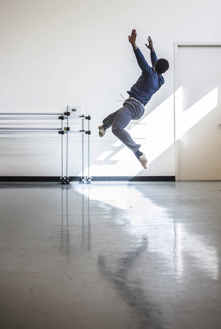 Nevada Ballet Theatre's Kenneth Shelby rehearses "Company B" on Friday, Nov. 3, 2017, in Las Vegas. Benjamin Hager Las Vegas Review-Journal @benjaminhphoto